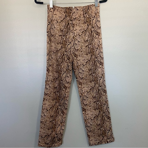 Reformation Snake Print Marlon High Rise Pants Size 4 - Picture 7 of 10